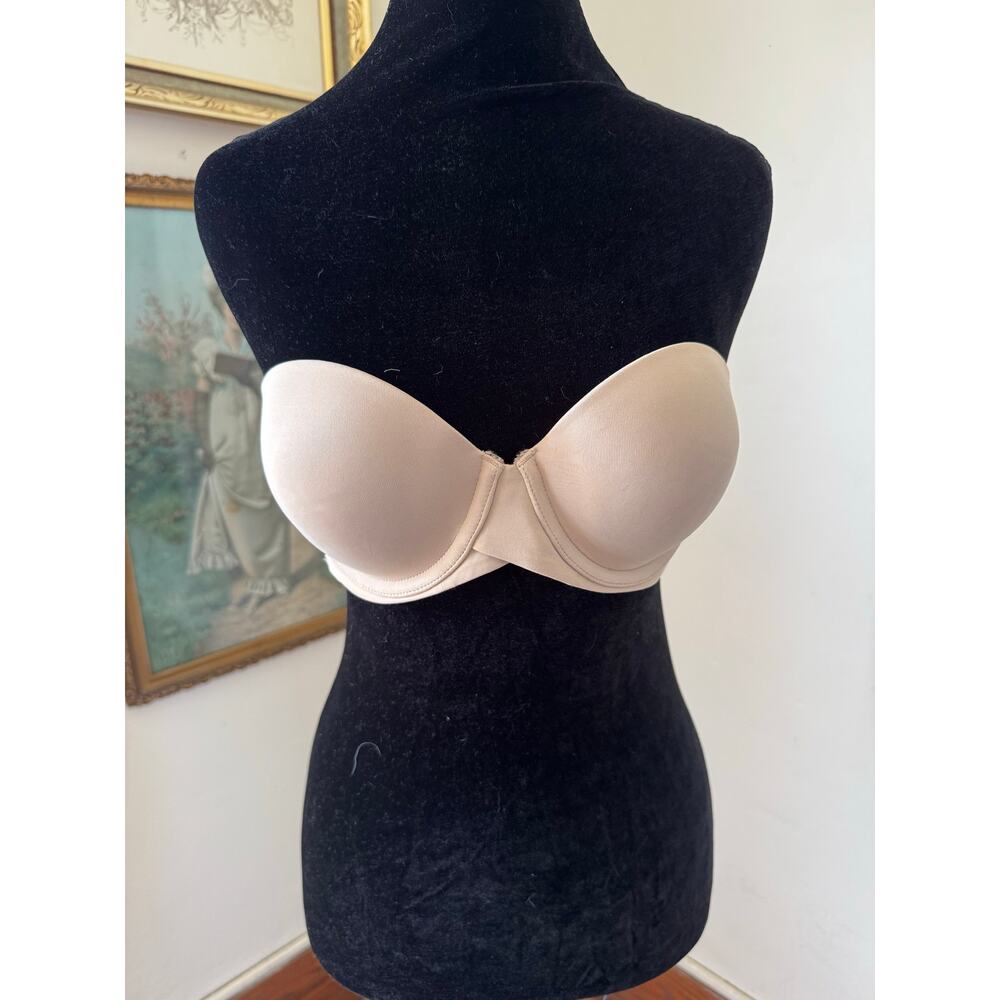 Maidenform Strapless Underwire Bra 34B Nude Seamless T-Shirt Lingerie
